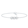 Lab Grown Diamond Bracelet – Three Stone 5 MM Round Diamonds in Prong Setting