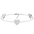 Lab Grown Diamond Bracelet – Pave Heart Motif Sparkling Jewelry for Women