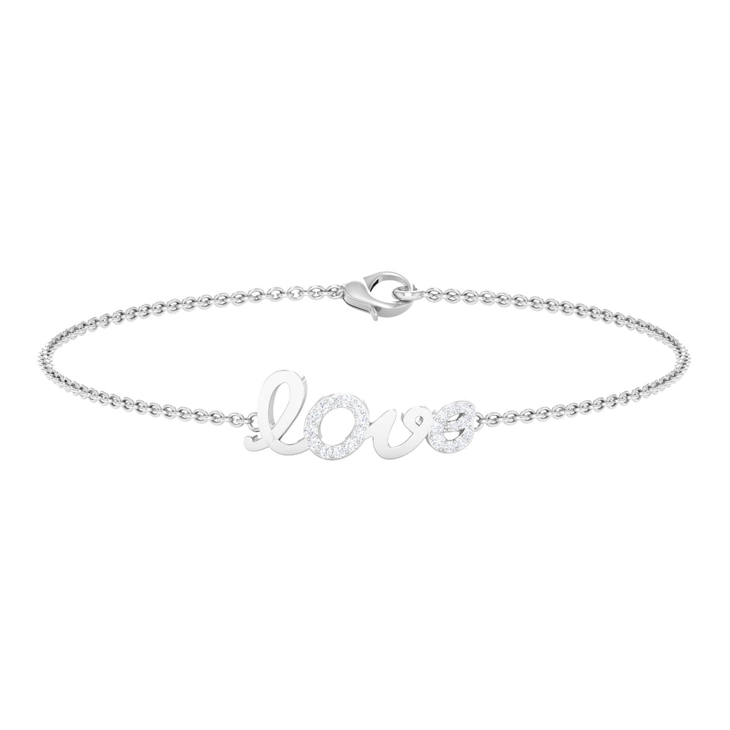 Diamond Love Bracelet – Elegant Pave Diamond Chain Bracelet for Women’s Wrist
