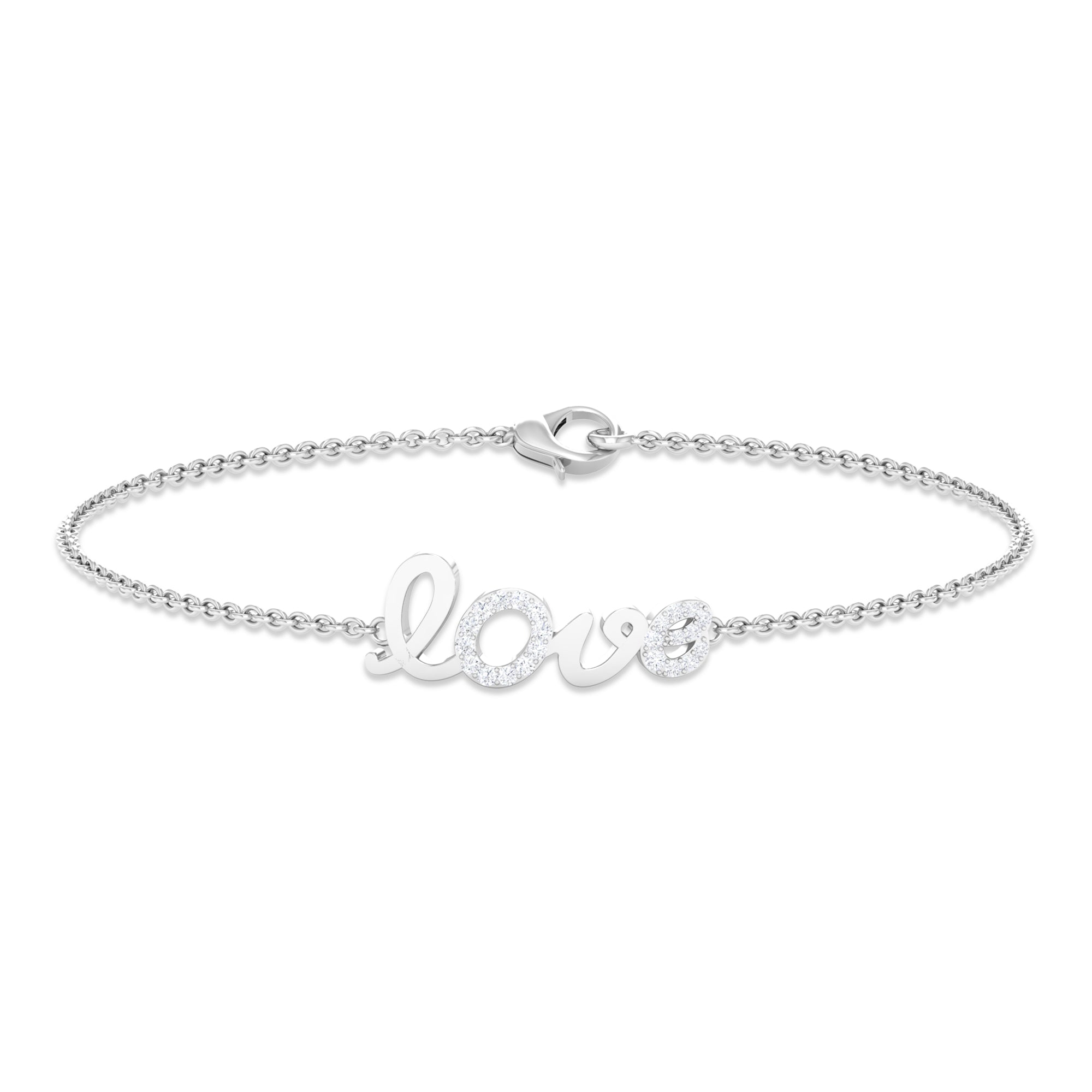 Diamond Love Bracelet – Elegant Pave Diamond Chain Bracelet for Women’s Wrist