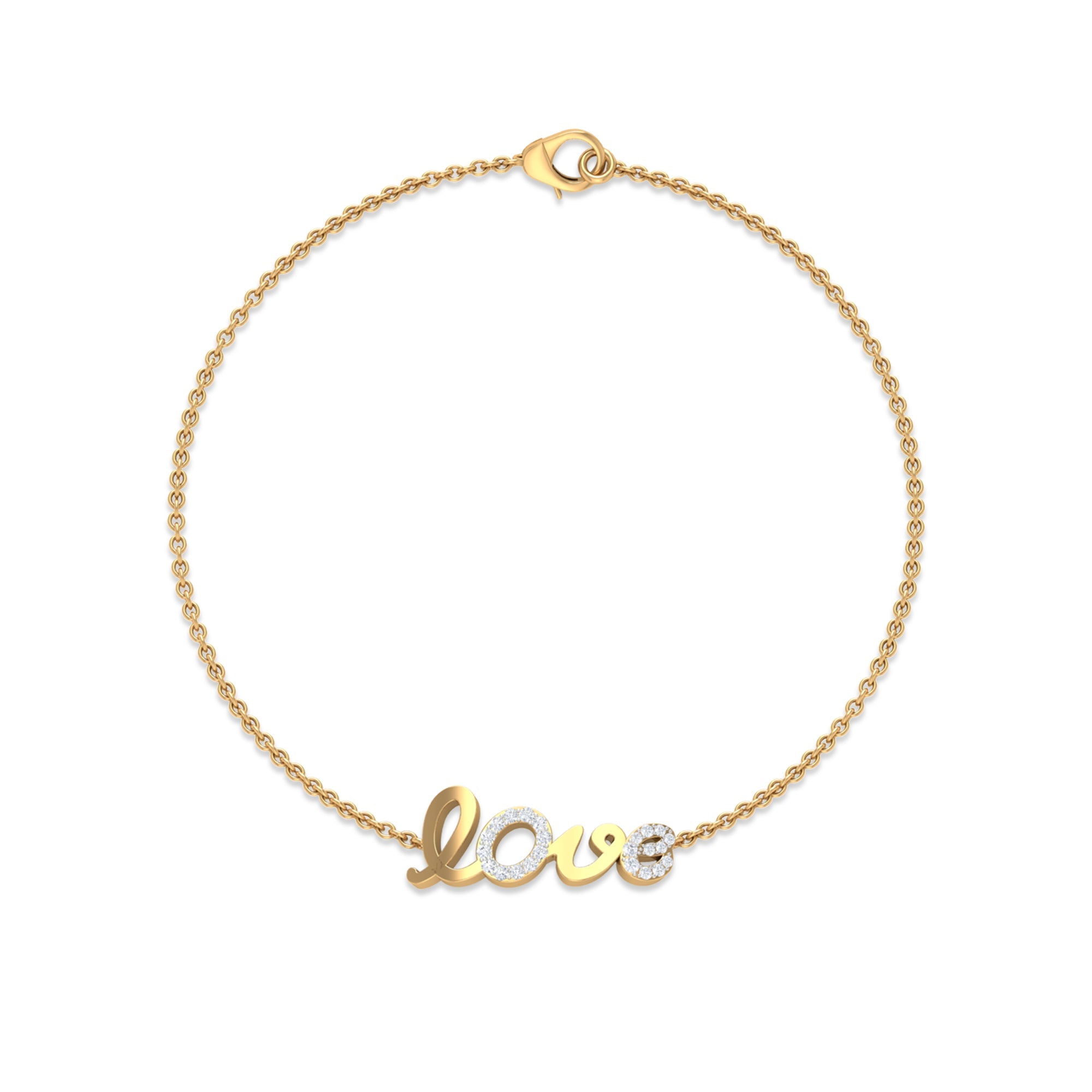 Diamond Love Bracelet – Elegant Pave Diamond Chain Bracelet for Women’s Wrist