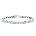 Emerald Cut Diamond Bracelet - Lab Grown 9.6 Carat Bezel Set Tennis Jewelry