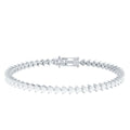 Lab Grown Diamond Bracelet – Heart Tennis Bracelet with 3 Prong Setting | Rosec Jewels