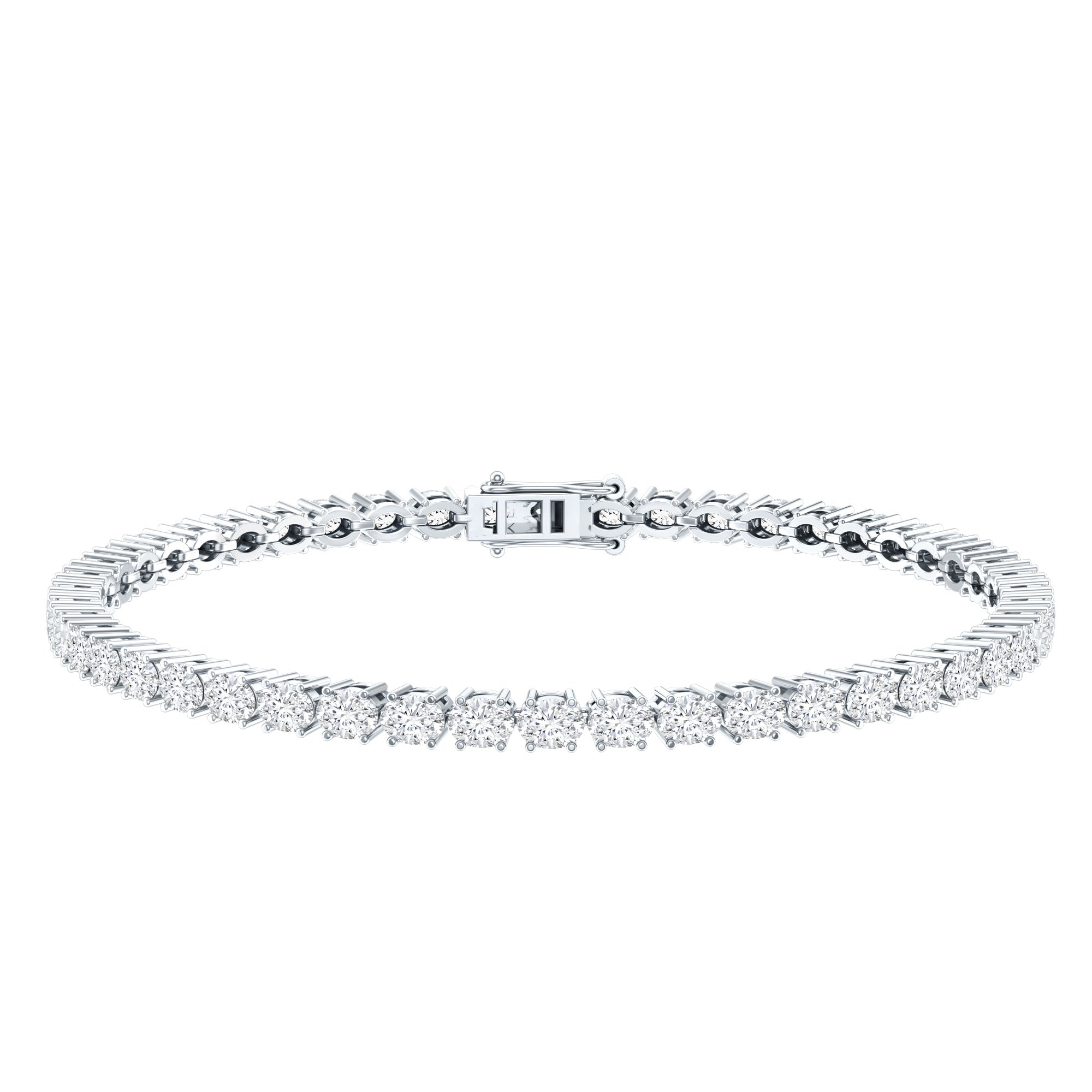 Lab Grown Diamond Bracelet – Oval Shape Tennis Bracelet With Prong Setting Jewelry