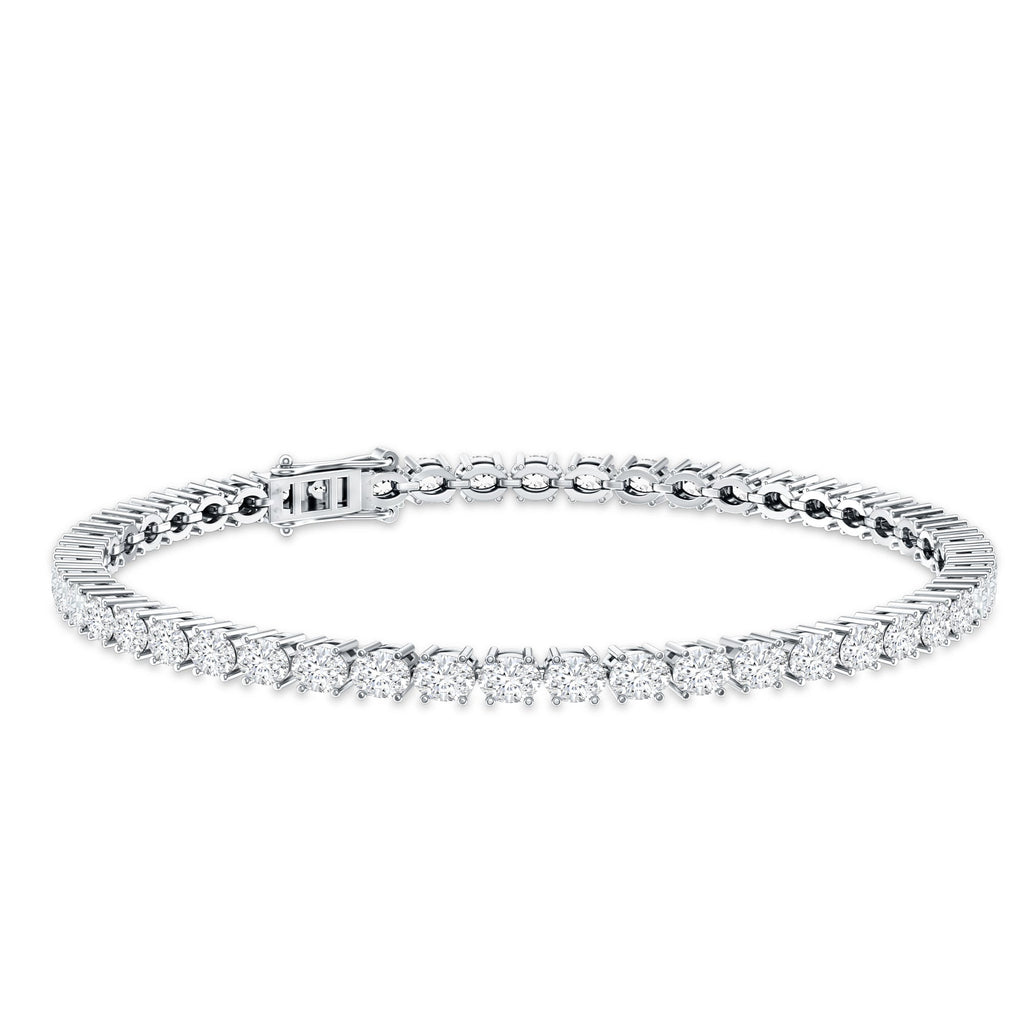 Lab Grown Diamond Bracelet – Oval Shape Tennis Bracelet With Prong Setting Jewelry