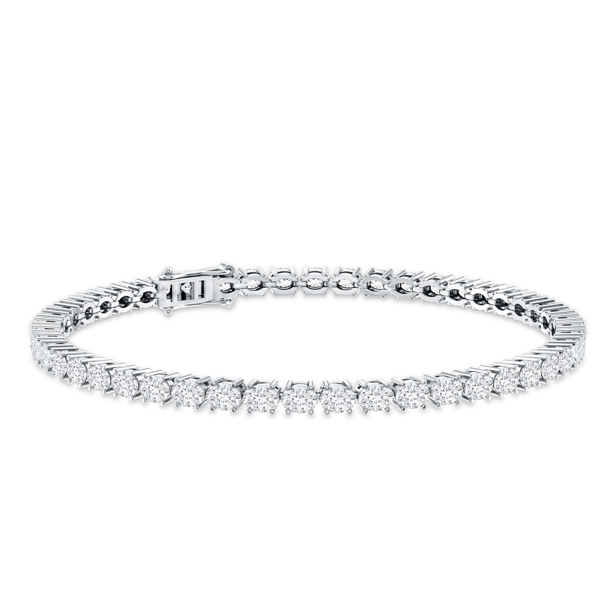 Lab Grown Diamond Bracelet – Oval Shape Tennis Bracelet With Prong Setting Jewelry