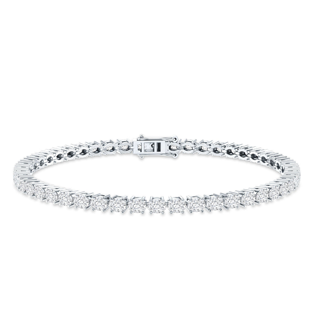 Lab Grown Diamond Bracelet – Oval Shape Tennis Bracelet With Prong Setting Jewelry