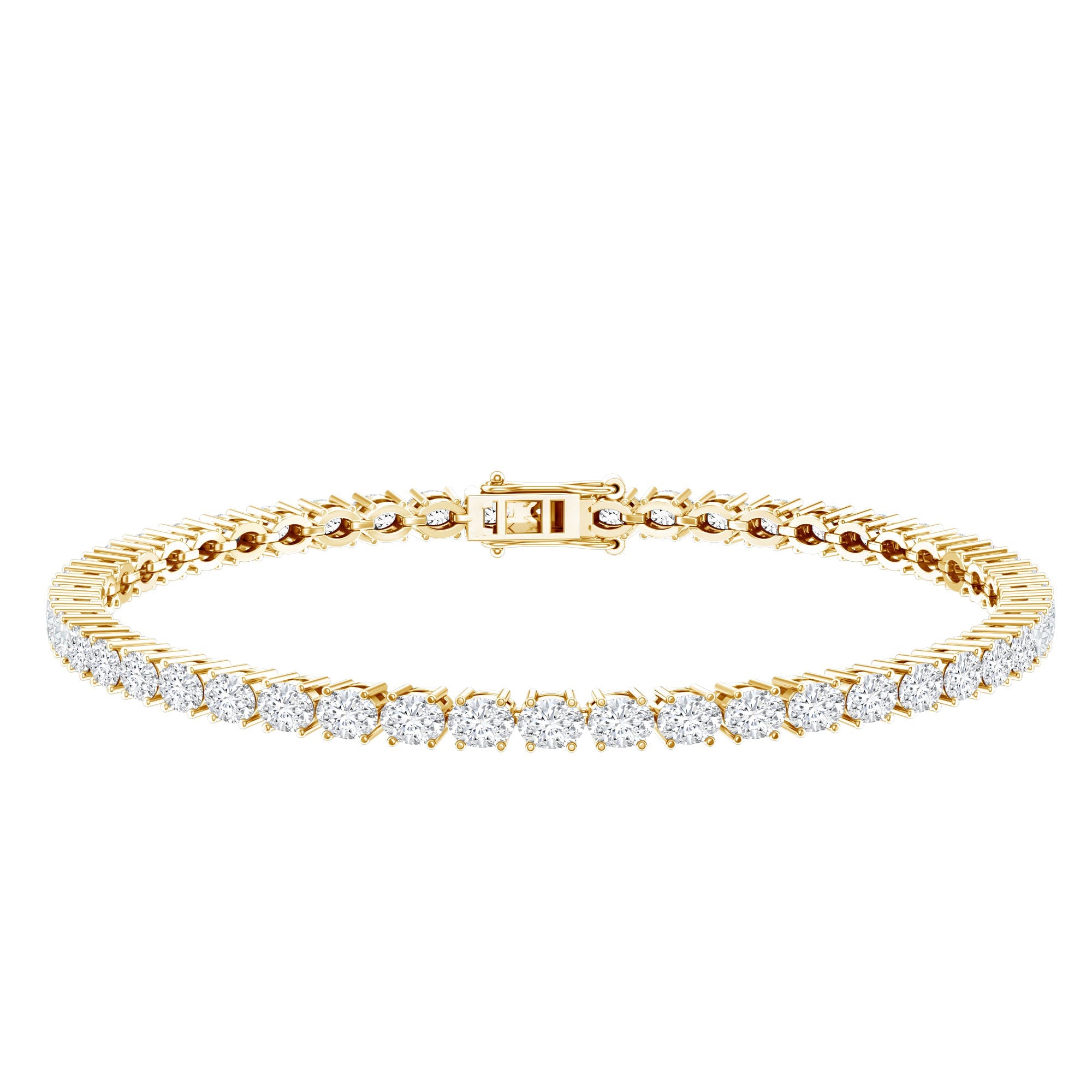 Lab Grown Diamond Bracelet – Oval Shape Tennis Bracelet With Prong Setting Jewelry