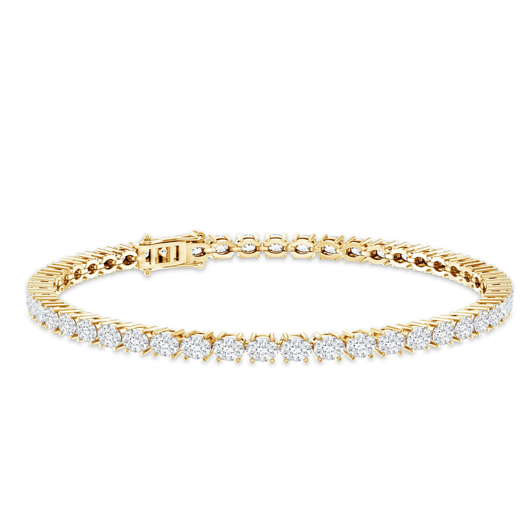 Lab Grown Diamond Bracelet – Oval Shape Tennis Bracelet With Prong Setting Jewelry