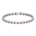 Pink Tourmaline Bracelet – Elegant Bezel Set Tennis Bracelet Women | AAA Quality Stones