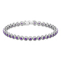 Natural Amethyst Tennis Bracelet for Women
