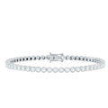 Moissanite Wedding Bracelet – Bezel Set Tennis Bracelet With Round Cut Stones