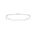 Freshwater Pearl Bracelet – Elegant Pearl Station Bracelet with Moissanite Stones
