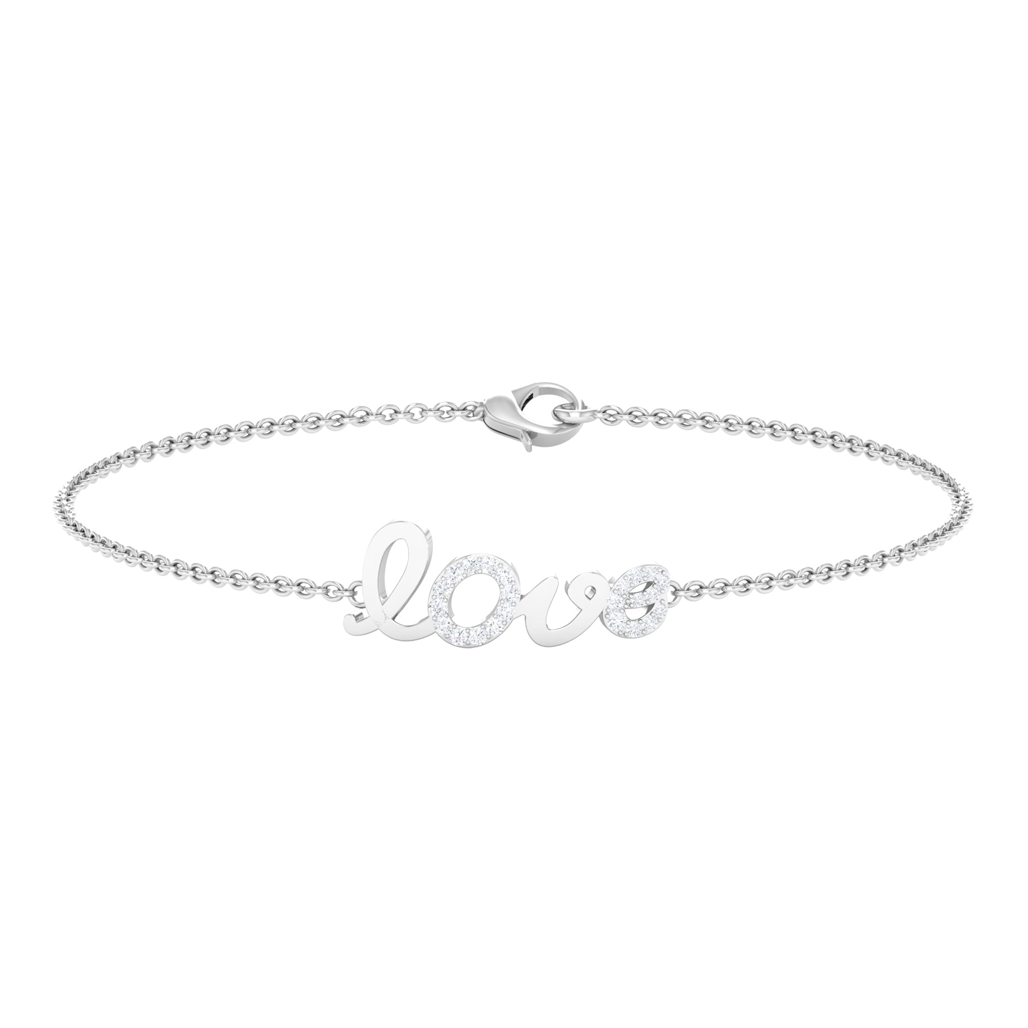 Diamond Love Bracelet – Elegant Pave Diamond Chain Bracelet for Women’s Wrist