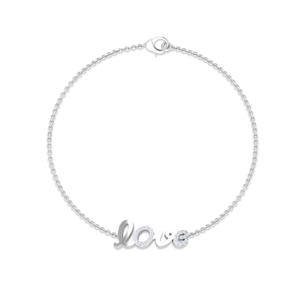 Diamond Love Bracelet – Elegant Pave Diamond Chain Bracelet for Women’s Wrist