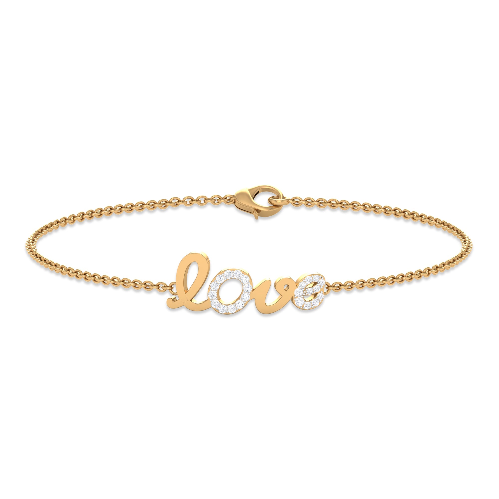 Diamond Love Bracelet – Elegant Pave Diamond Chain Bracelet for Women’s Wrist