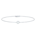 Diamond Chain Bracelet - Certified Bezel Setting Solitaire Round Diamond Jewelry