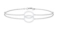 Diamond Eternity Bracelet – Double Chain Open Circle Bracelet for Women