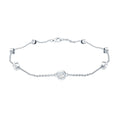 Cubic Zirconia Bracelet – Sterling Silver Bezel Set Bracelet With AAA Quality Zirconia Stones