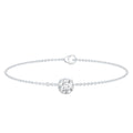 CZ Diamond Bracelet - Bezel Set Solitaire Chain 1.3 Carat White Gold Plated