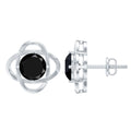 Certified Lab Grown Black Diamond Stud Earrings With Screw Back