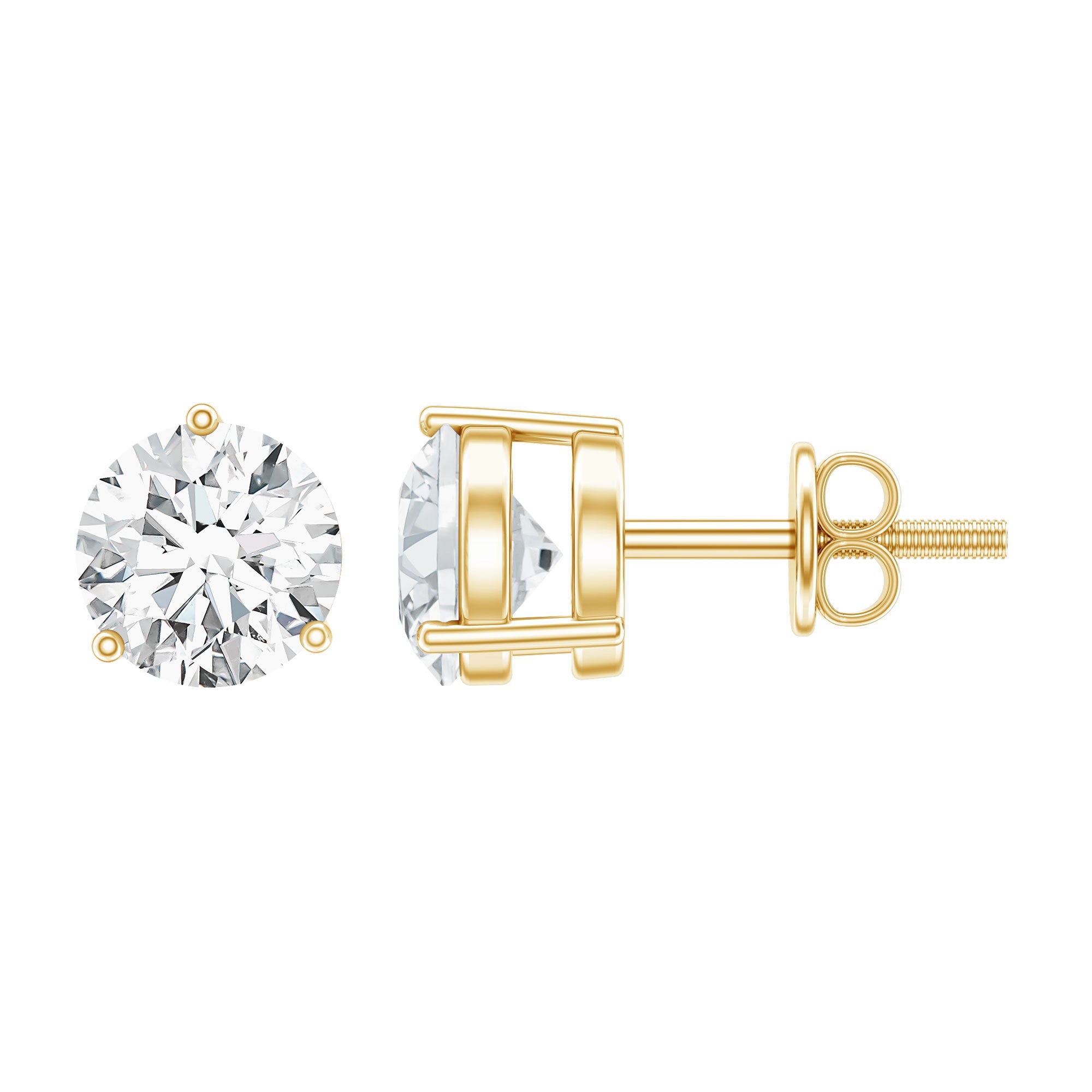 Certified Lab Grown Diamond Solitaire Earrings