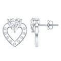 1.5 Carat Lab Grown Diamond Heart Studs For Her