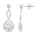 1.9 Carat Lab Grown Diamond Infinity Dangle Earrings For Women