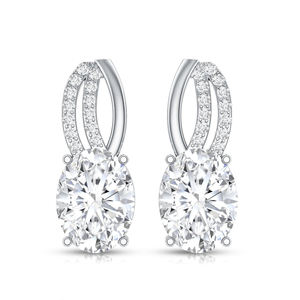 2.5 Carat Oval Lab Grown Diamond Designer Studs For Women