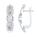 0.8 Carat Certified Lab Oval Diamond Infinity Earrings