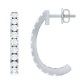 Certified Moissanite Hoop Earrings For Women