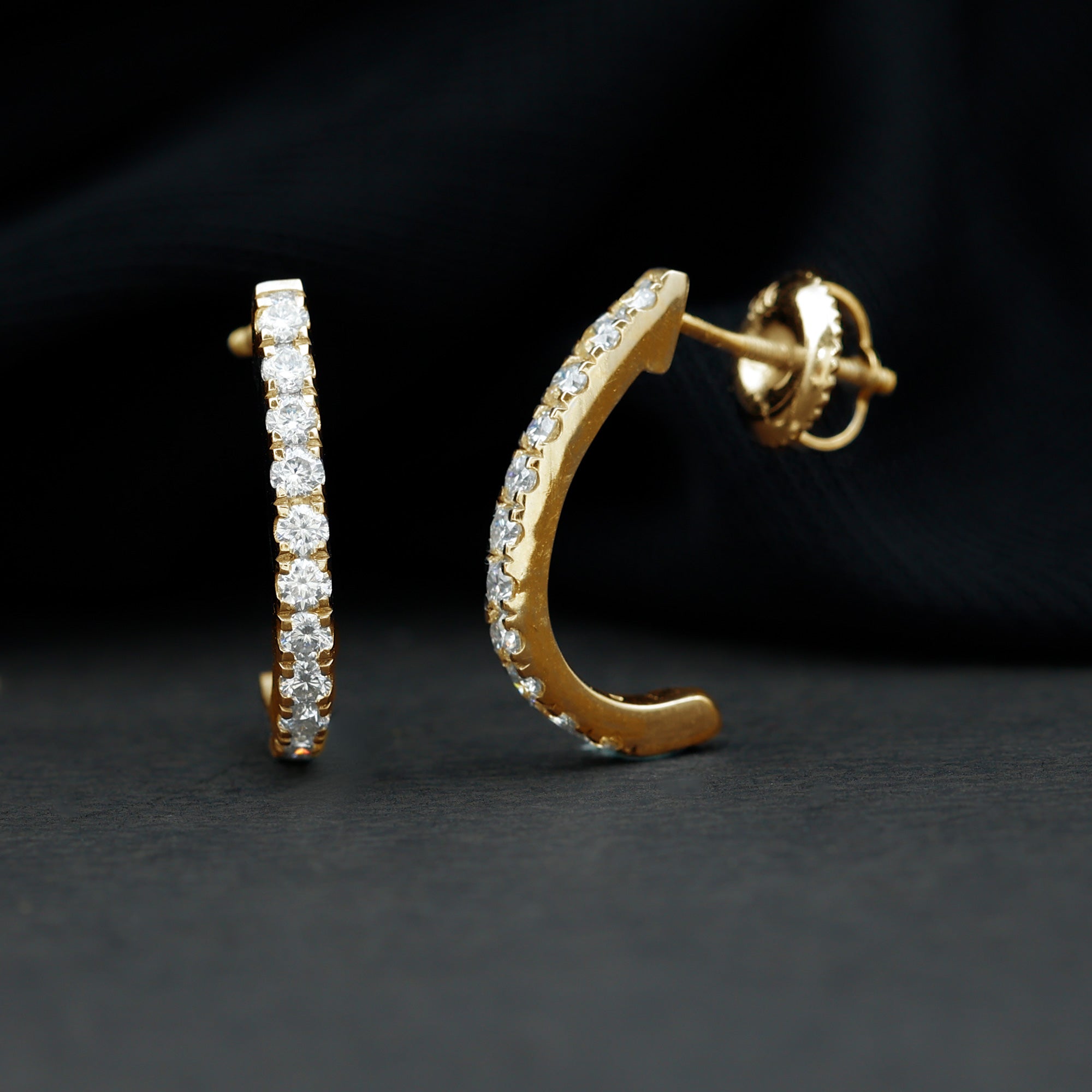 Certified Moissanite Hoop Earrings For Women