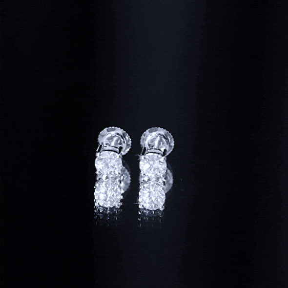 Moissanite Stud Earrings – 5mm Round Solitaire Screw Back D-VS1 Quality Jewelry