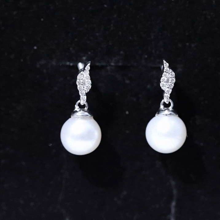 Freshwater Pearl Earrings | Diamond Drop & Classic Cultured Pearl Jewelry Gift