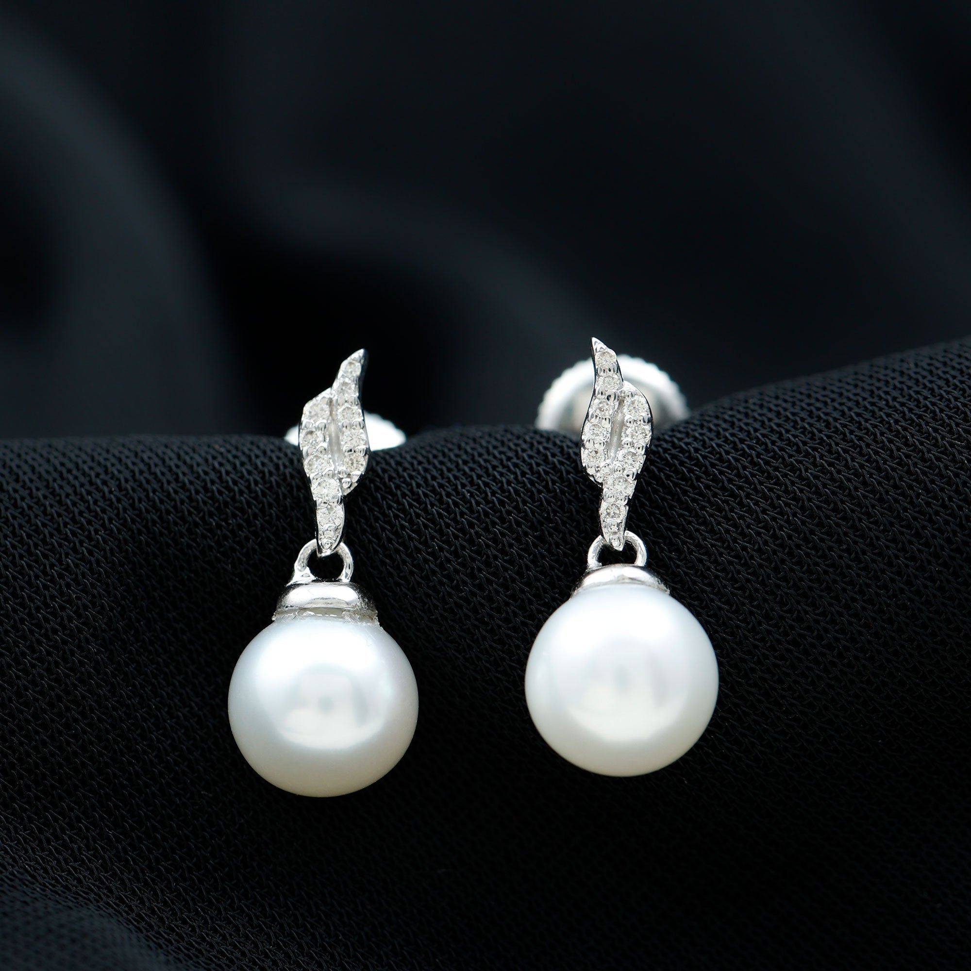 Freshwater Pearl Earrings | Diamond Drop & Classic Cultured Pearl Jewelry Gift