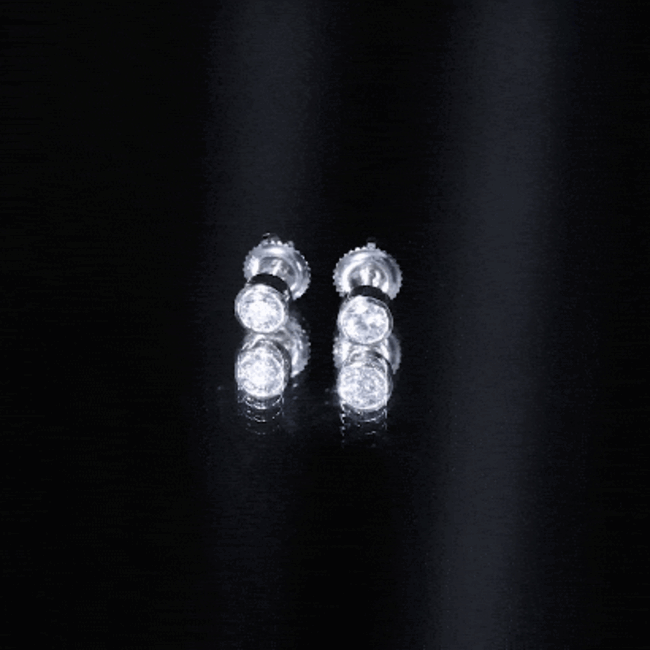 Bezel Set Diamond Earrings – Lab Grown Diamond Studs With Secure Bezel Setting