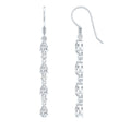 Lab Grown Diamond Earrings – Long Dangle Pear & Round Cut Dangling Jewelry