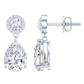 Certified Lab Grown Diamond Dangling Bridal Earrings