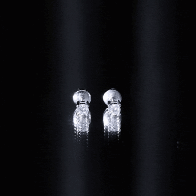 Moissanite Stud Earrings | 4MM Round Solitaire Studs with Screw Back Closure | Ethical Jewelry