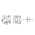 Moissanite Stud Earrings | 4MM Round Solitaire Studs with Screw Back Closure | Ethical Jewelry