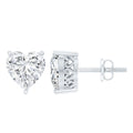 Moissanite Heart Earrings – Certified 3 Carat Brilliant Cut Stones for Women