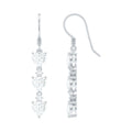 Heart and Round Shape Moissanite Dangle Earrings