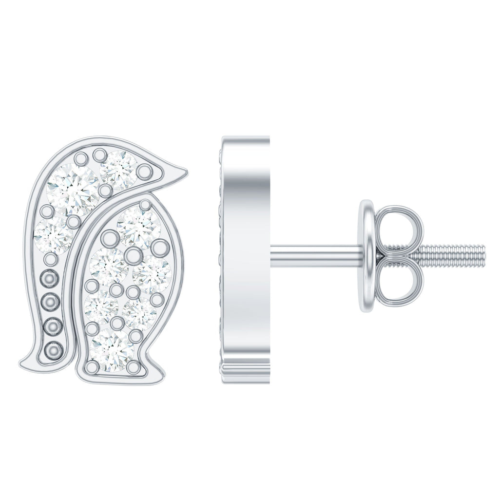 Natural Diamond Christmas Penguin Earrings With Certificate