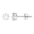 Diamond Stud Earrings – 0.5 Carat Natural Solitaire Round Studs in 8 Claw Prong Setting