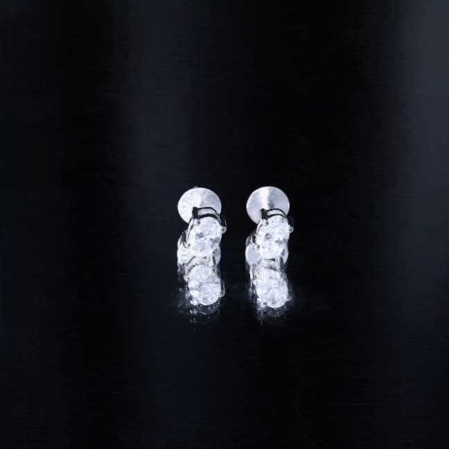 Oval Lab Diamond Earrings – 4x6 MM Oval Solitaire Studs | Certified Fine Jewelry
