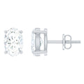 Oval Lab Diamond Earrings – 4x6 MM Oval Solitaire Studs | Certified Fine Jewelry