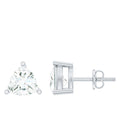 Lab Grown Diamond Earrings – 5 MM Trilliant Cut Solitaire Studs with Secure Screw Back