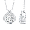 Certified 2 Carat Round Lab Grown Diamond Bridal Necklace