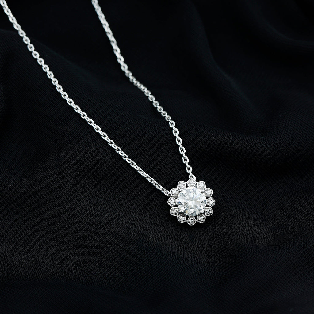 Certified 2 Carat Lab Grown Diamond Cocktail Necklace For Women