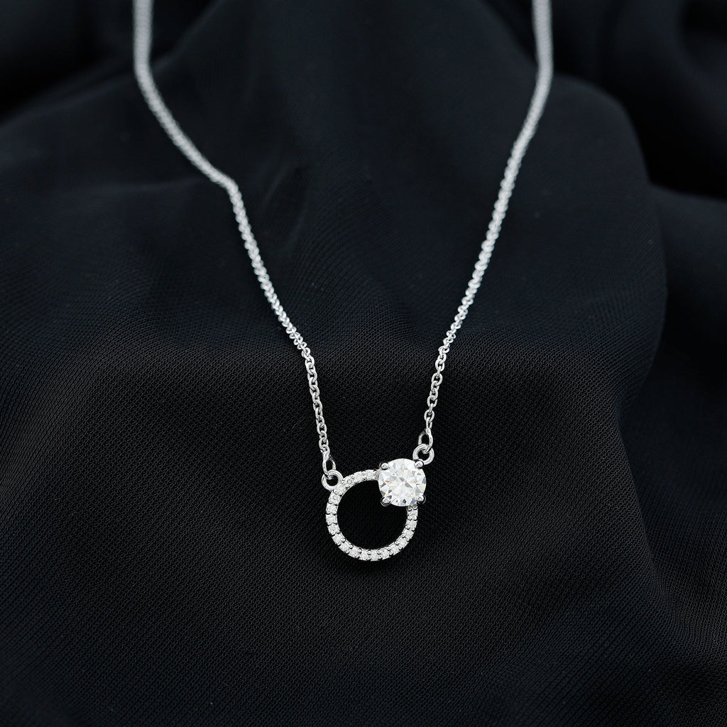 Certified Lab 0.9 Carat Diamond Circle Of Life Necklace
